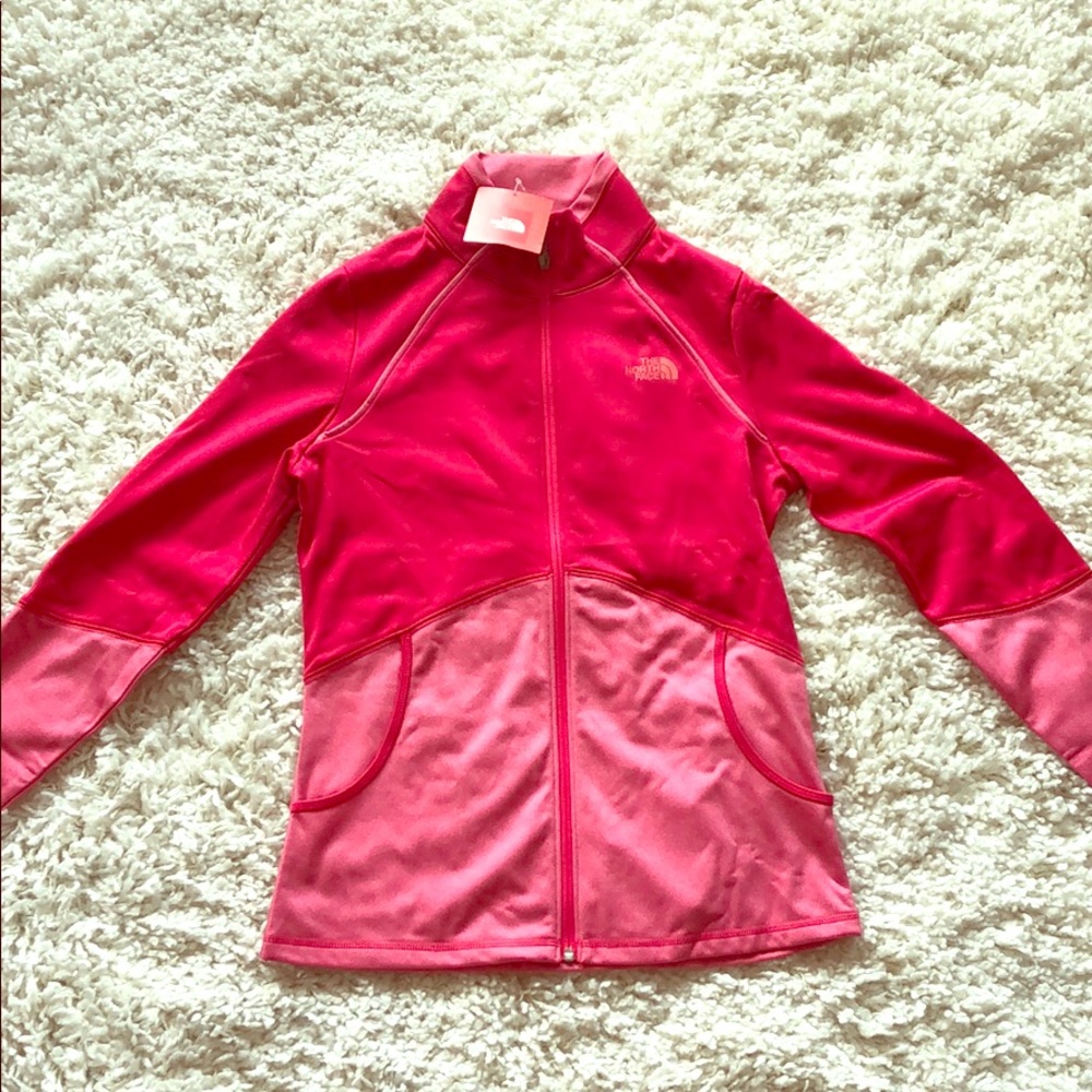 NWT pink north face zip up